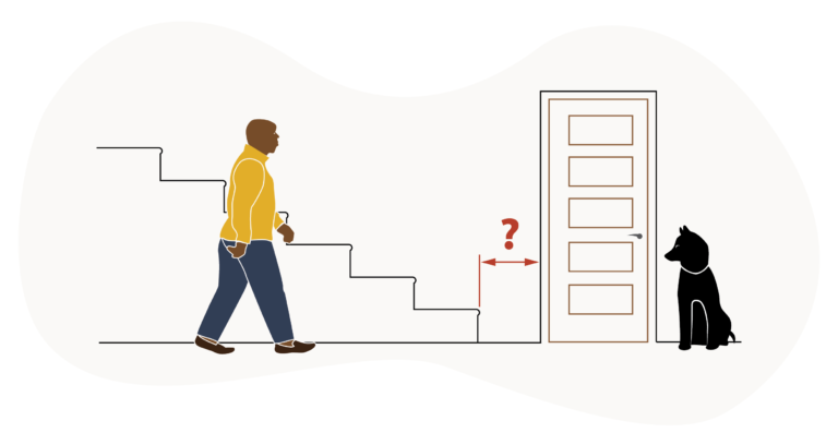 space at bottom stairs x stairlift requirement - door at the bottom of the stairs